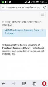 FUPRE Disables Admission Screening Registration Portal For 2016/2017