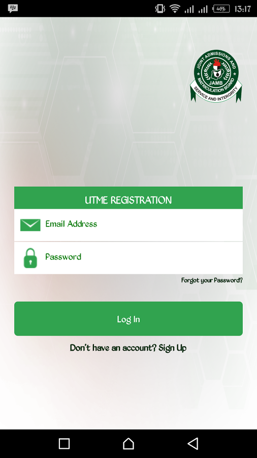 Official Mobile Application to Register for 2017 JAMB UTME & DE