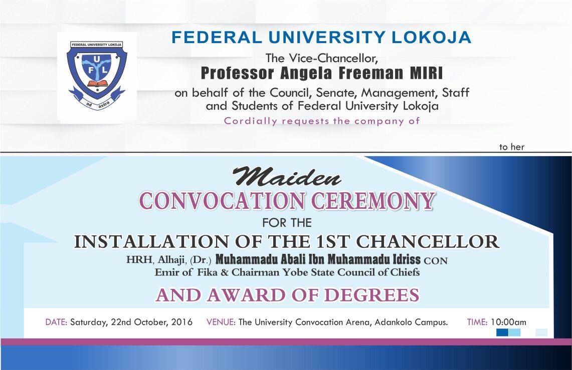 FULOKOJA Maiden Convocation Ceremony Date, Invitation